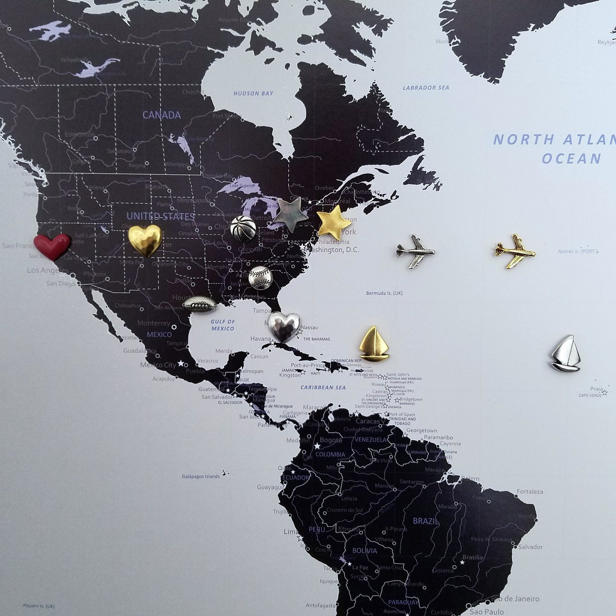 Push Pins for Maps | Decorative & Unique Map Push Pins - Push Pin ...