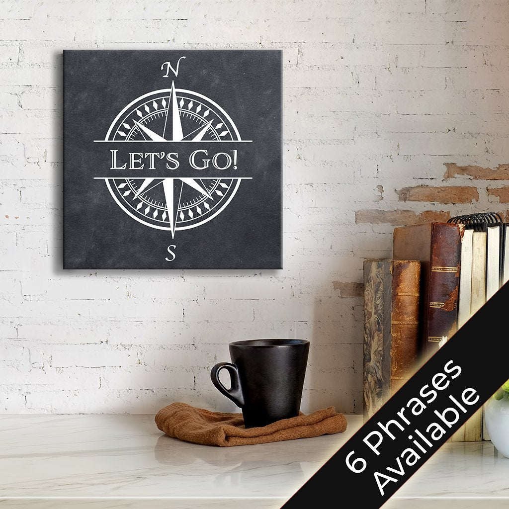 Travel Phrases - Compass Wall Art - 6 Travel Words Available