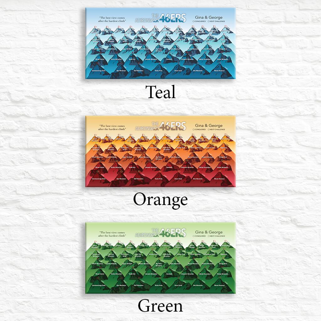 Adirondack 46ers Bucket List Pin List Color Schemes