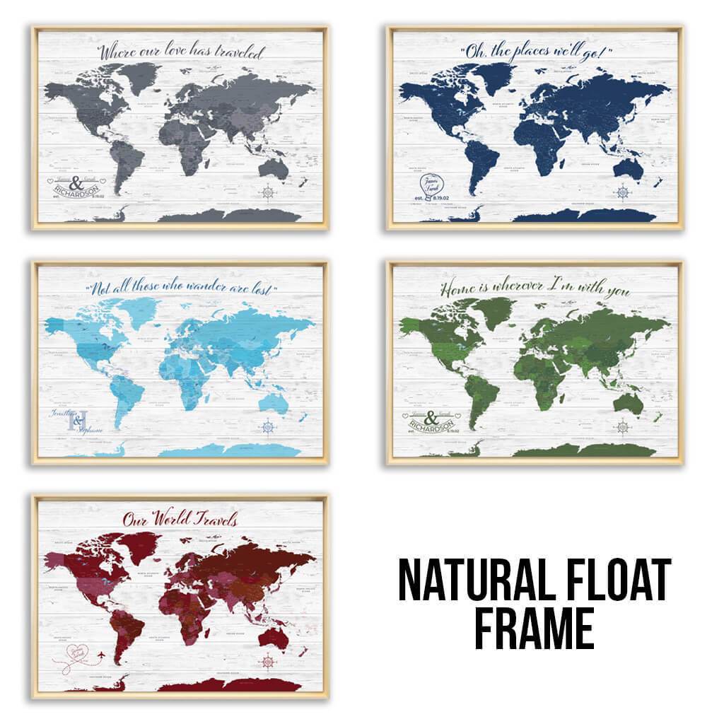 Natural float frame in all colors