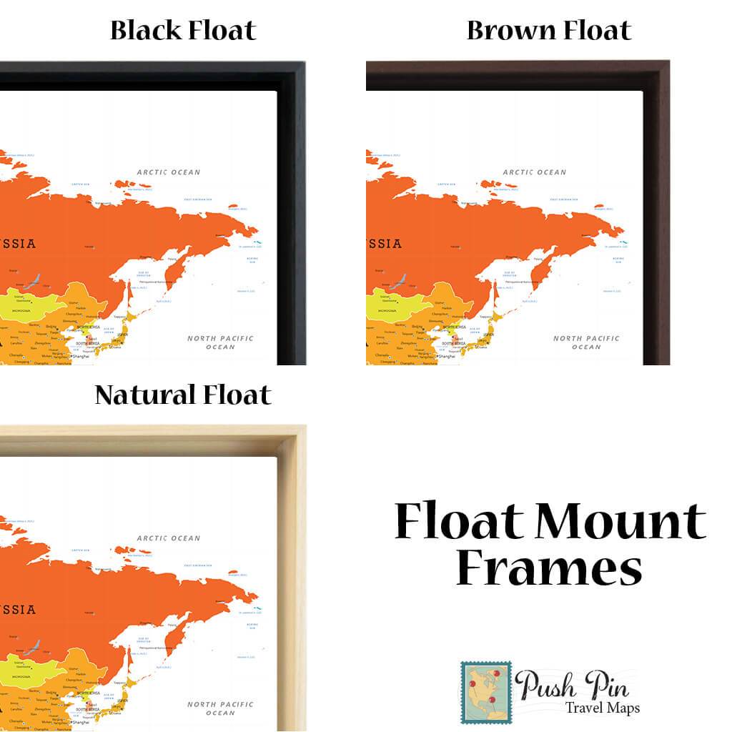 Optional Float Frame Colors - 24x36 size only*