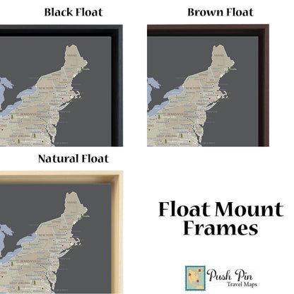 Optional Float Frame Colors for 24" x 36" size only*