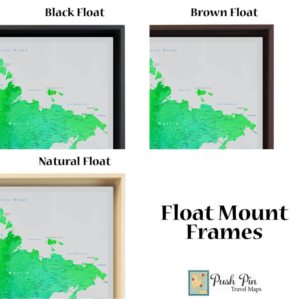 Optional Float Frame Colors 24x36 size only*