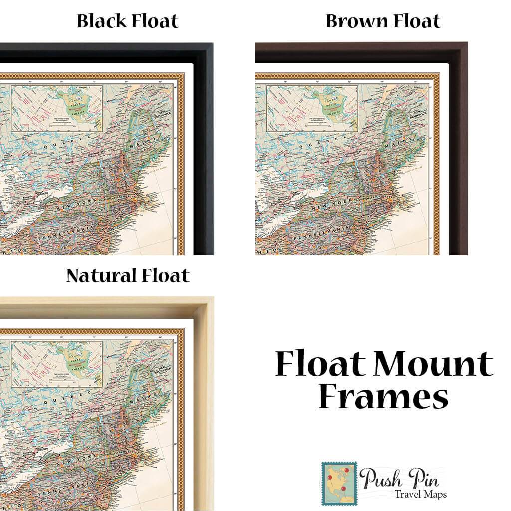 Optional Float Frame Colors for 24X36 Size only