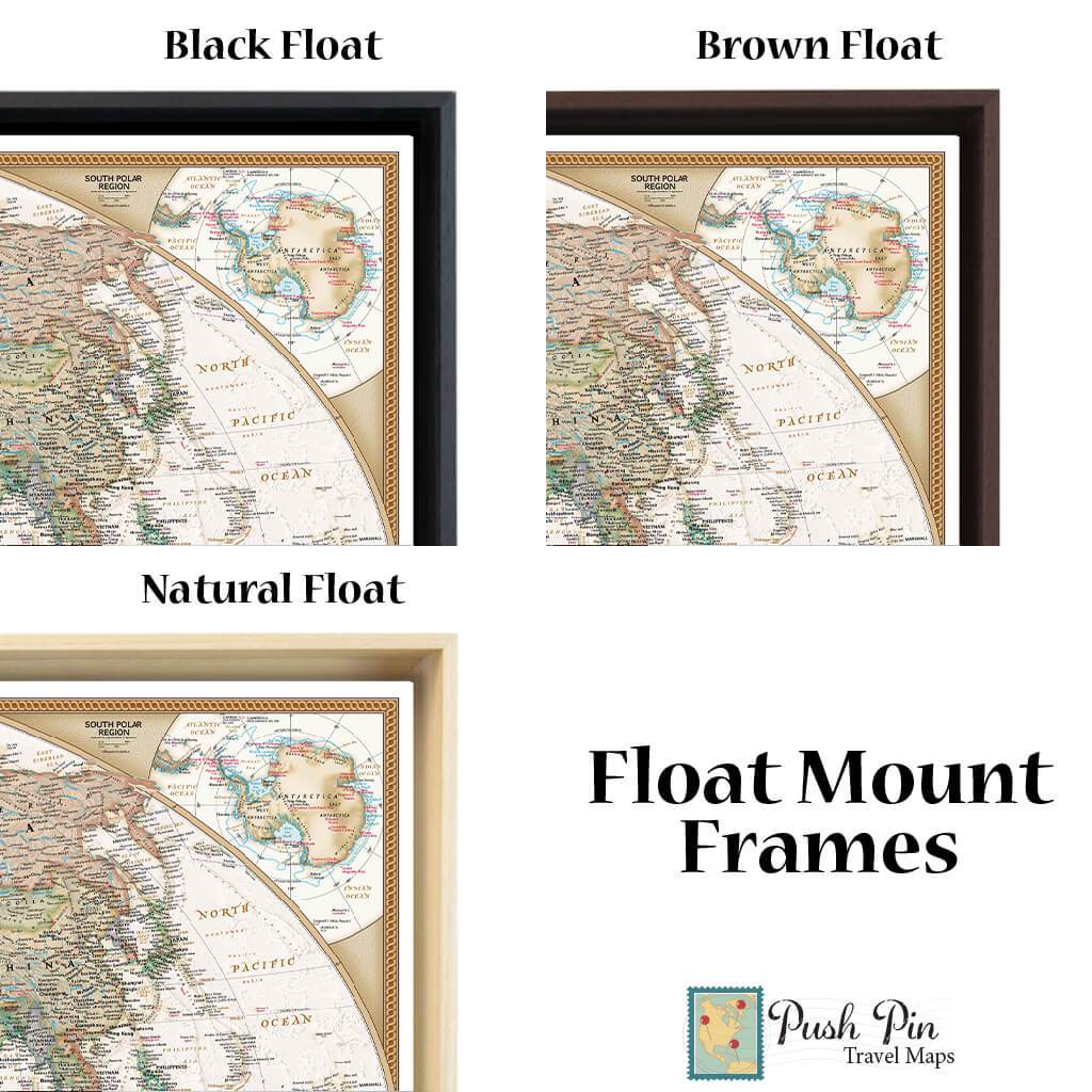 Optional Float Frame Colors for 24x36 size only*