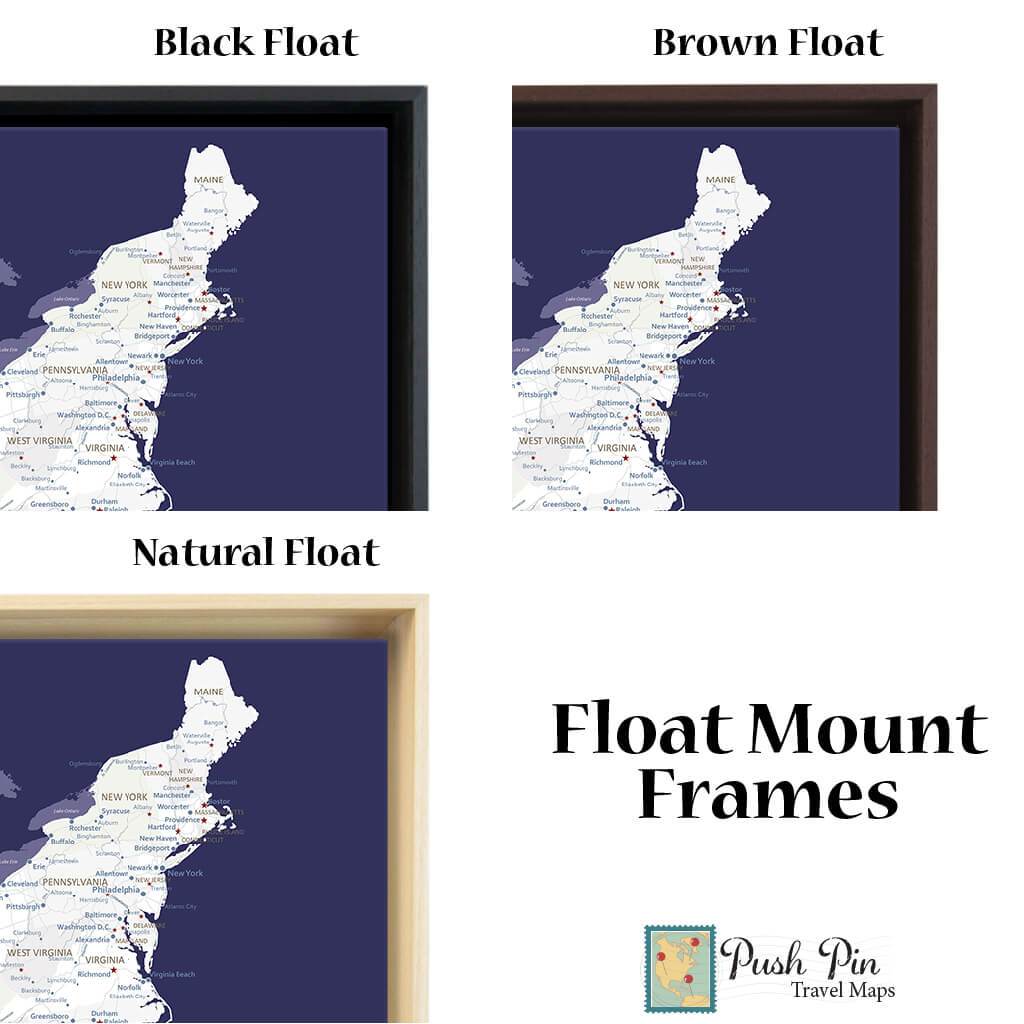 Optional Float Frame Colors for 24 x 36 size only