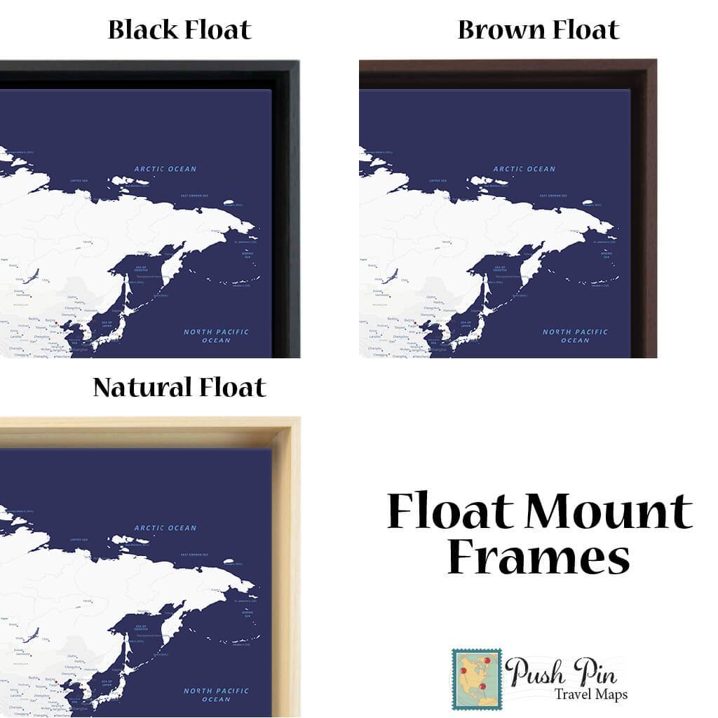 Optional Float Frame Colors for 24x36 size only*