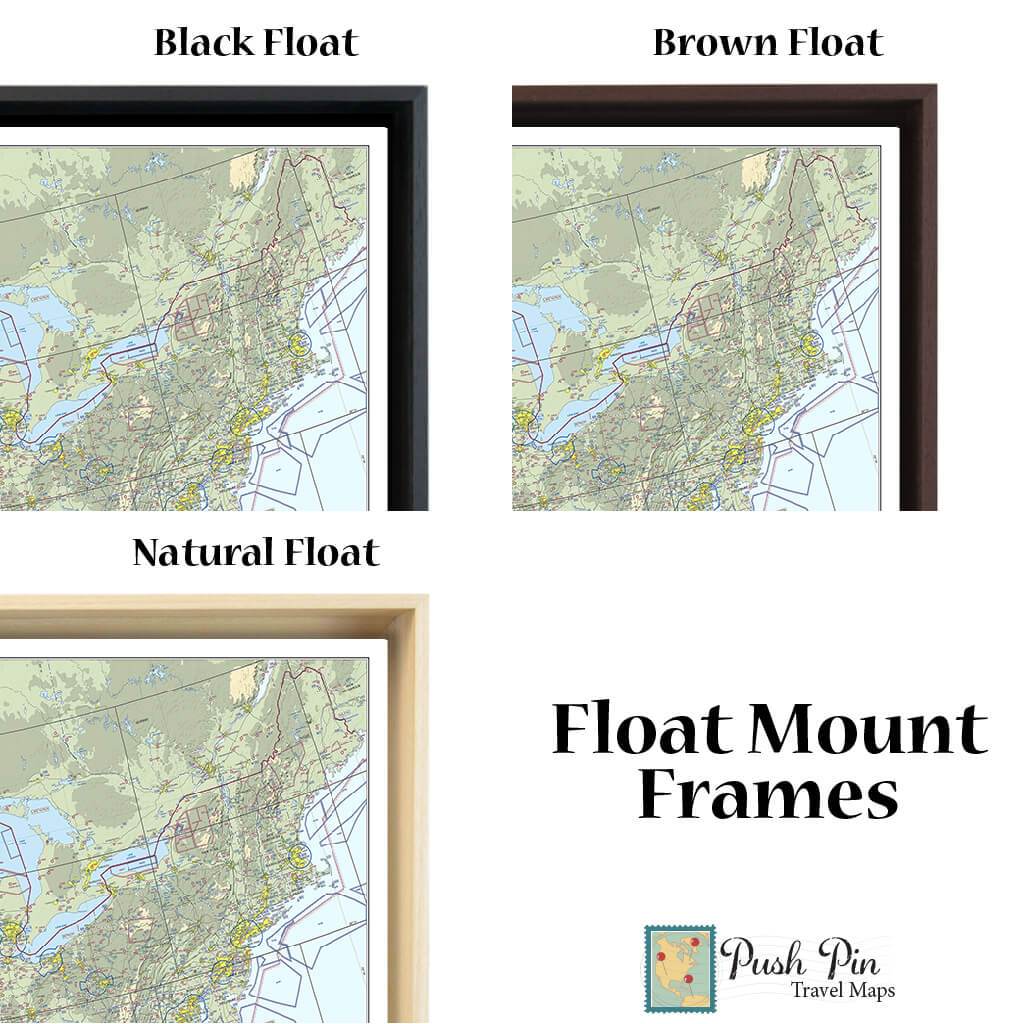 Optional Float Frame Colors for 24x36 size only