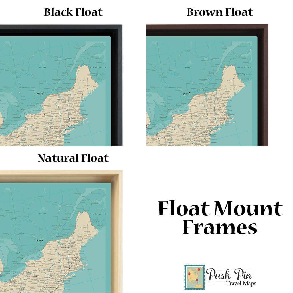 Optional Float Frame Colors for 24x36 size only