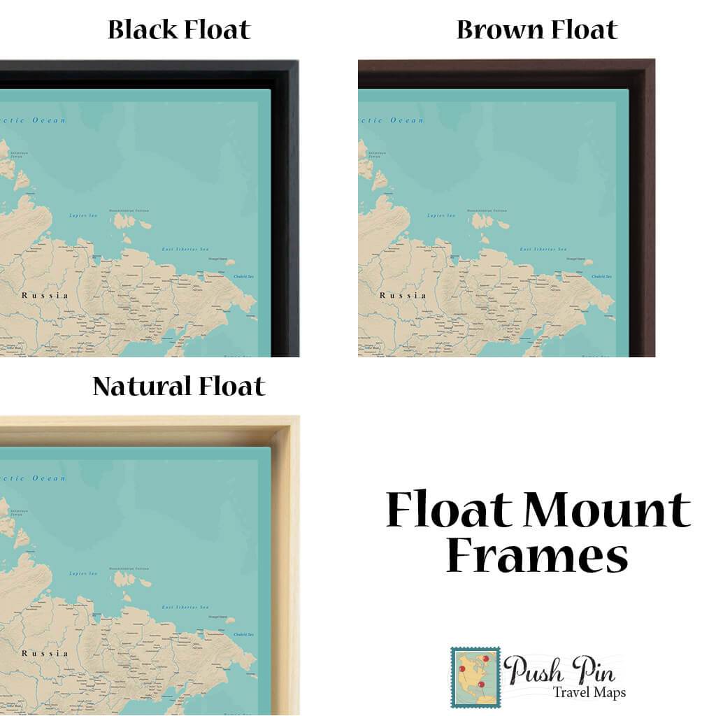 Optional Float Frame Colors for 24x36 size only*