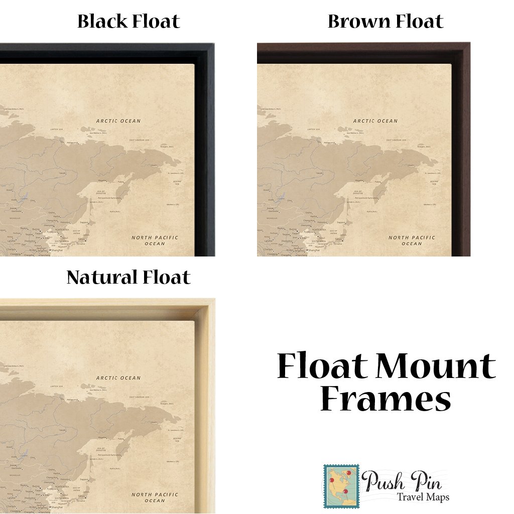 Optional Float Frame Colors for 24x36 size only*