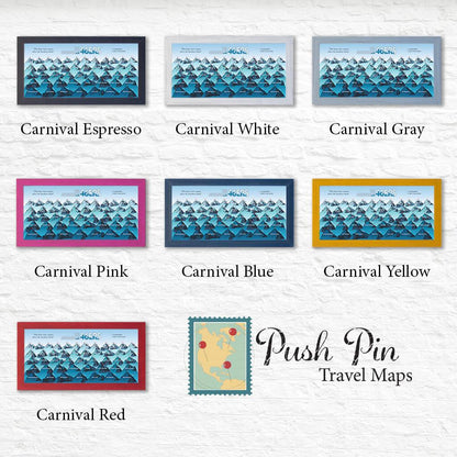 Teal Adirondack 46ers Bucket List Shown in Premium Carnival Frames