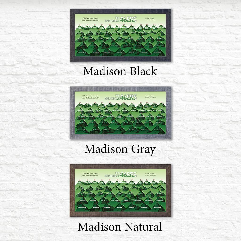 Green Adirondack 46ers Bucket List In Premium Madison Frames