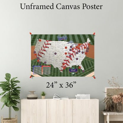 Baseball Adventures Canvas Poster 24 x 36