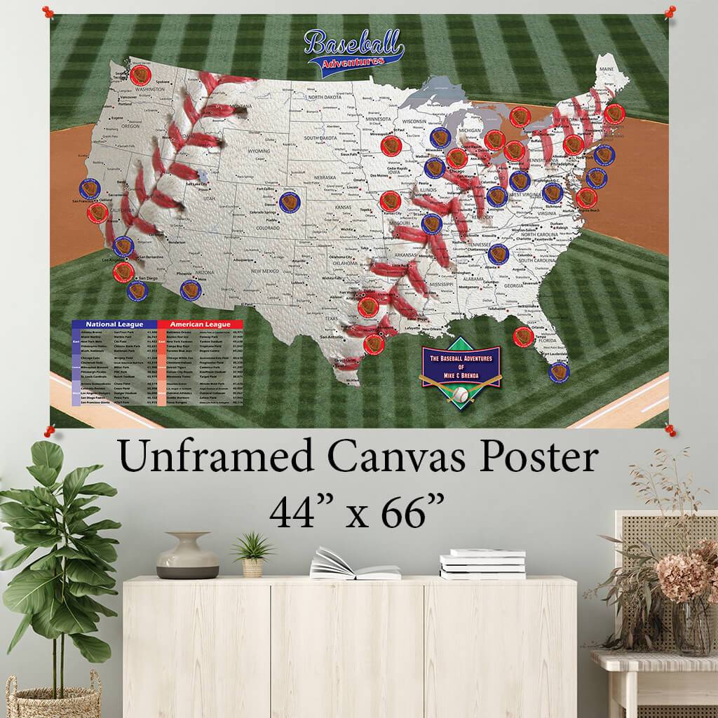 Baseball Adventures Canvas Poster 44 x 66