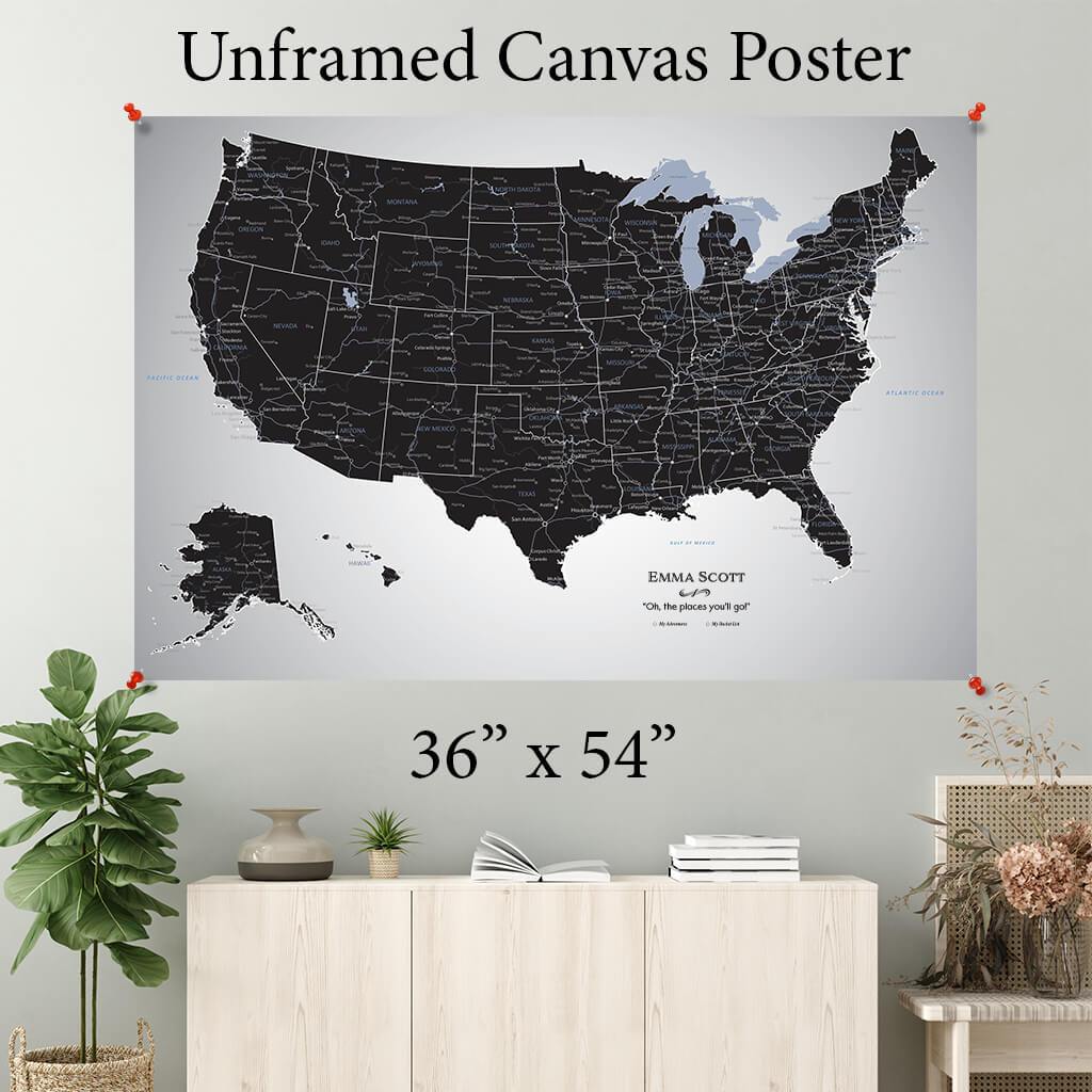 Black Ice USA Canvas Poster 36&quot; x 54&quot;