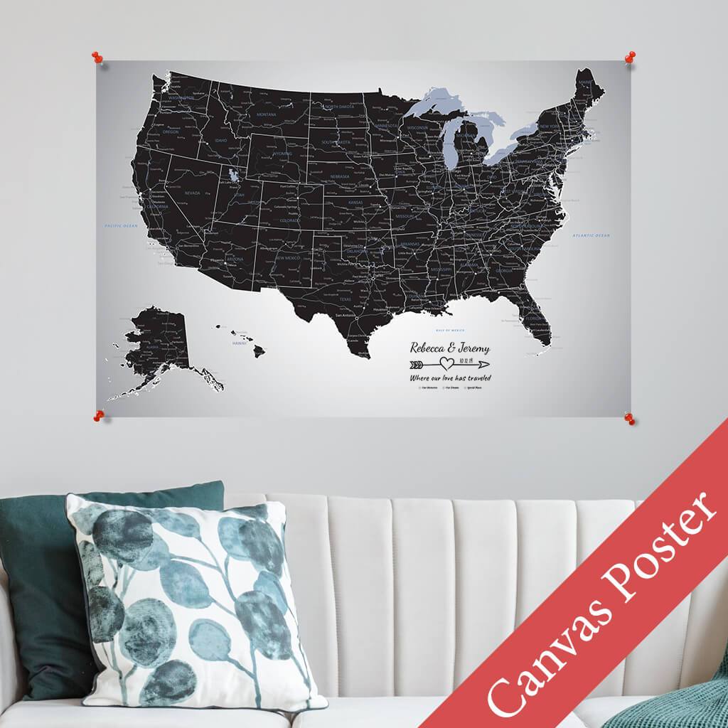 Black Ice USA Canvas Poster