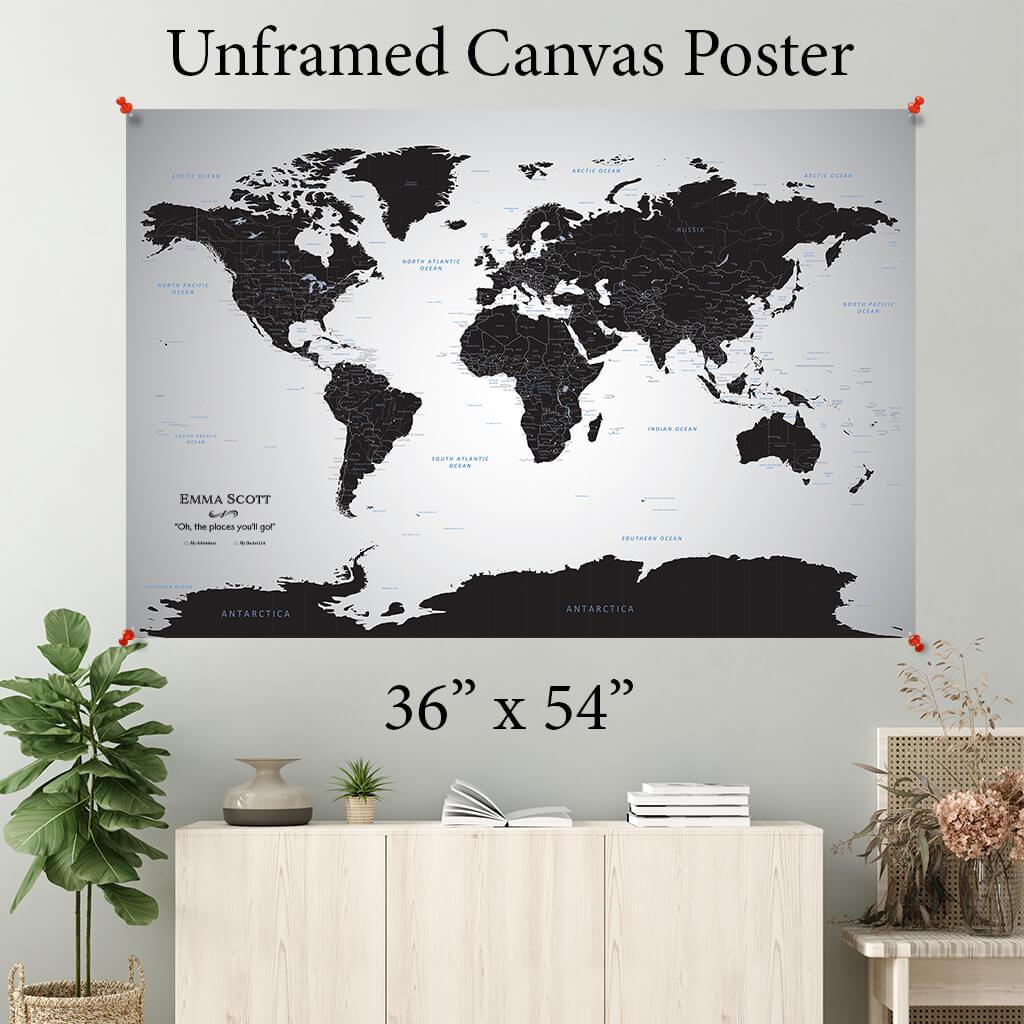 Black Ice World Canvas Poster 36&quot; x 54&quot;