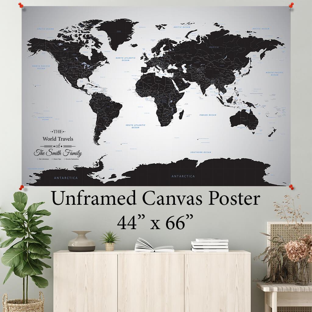 Black Ice World Canvas Poster 44" x  66"