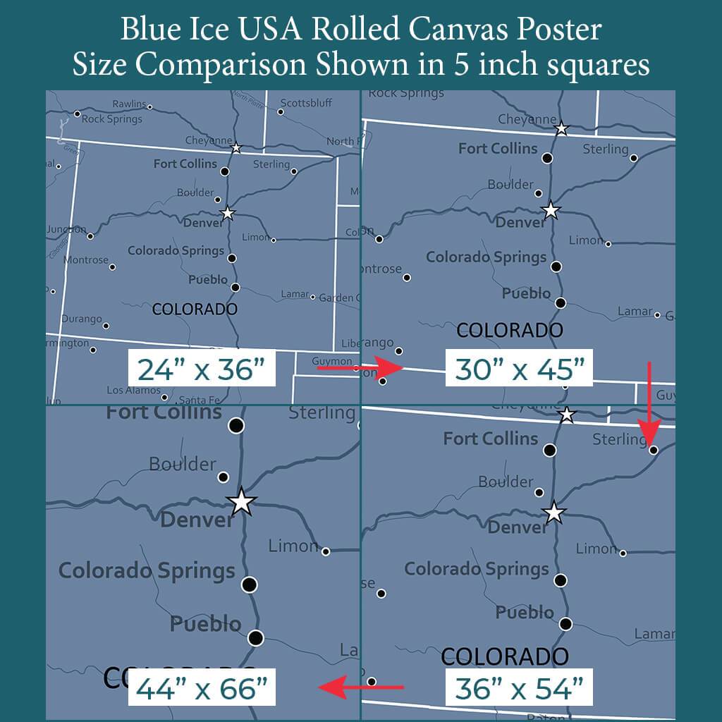 Font Size Comparison on the 4 Poster Sizes