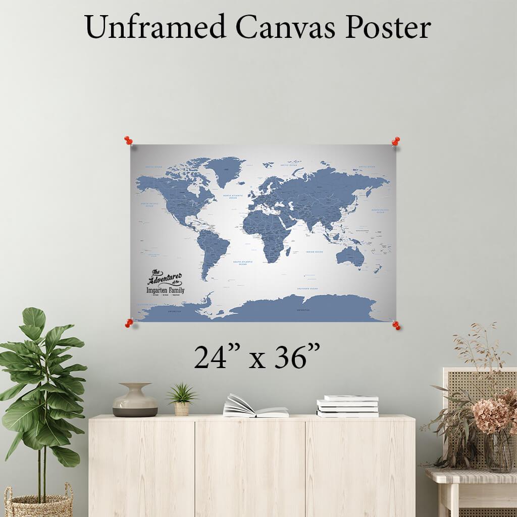 Blue Ice World Canvas Poster 24 x 36
