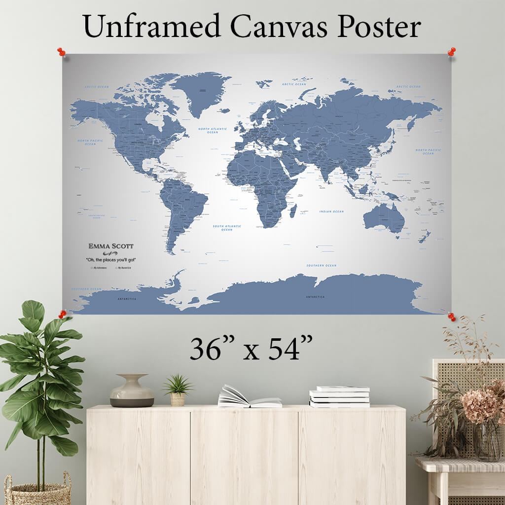 Blue Ice World Canvas Poster 36 x 54