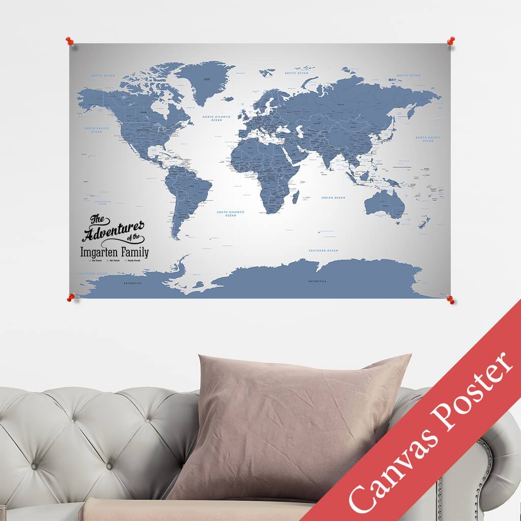 Blue Ice World Canvas Poster