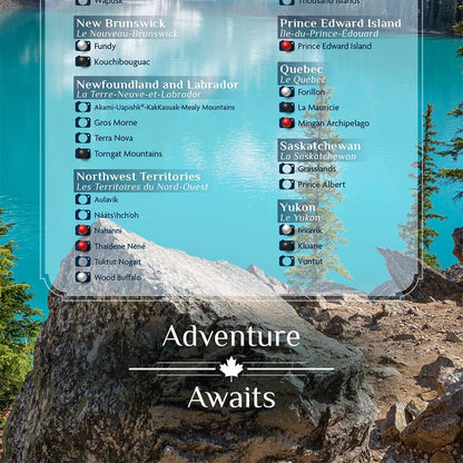 National Parks of Canada Bucket List Closeup