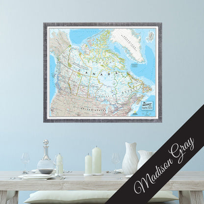 Canvas - Classic Canada Travel Map with Pins