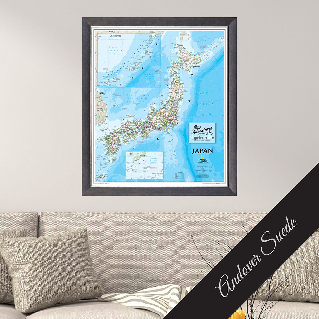 Canvas - Classic Japan Travel Map with Pins