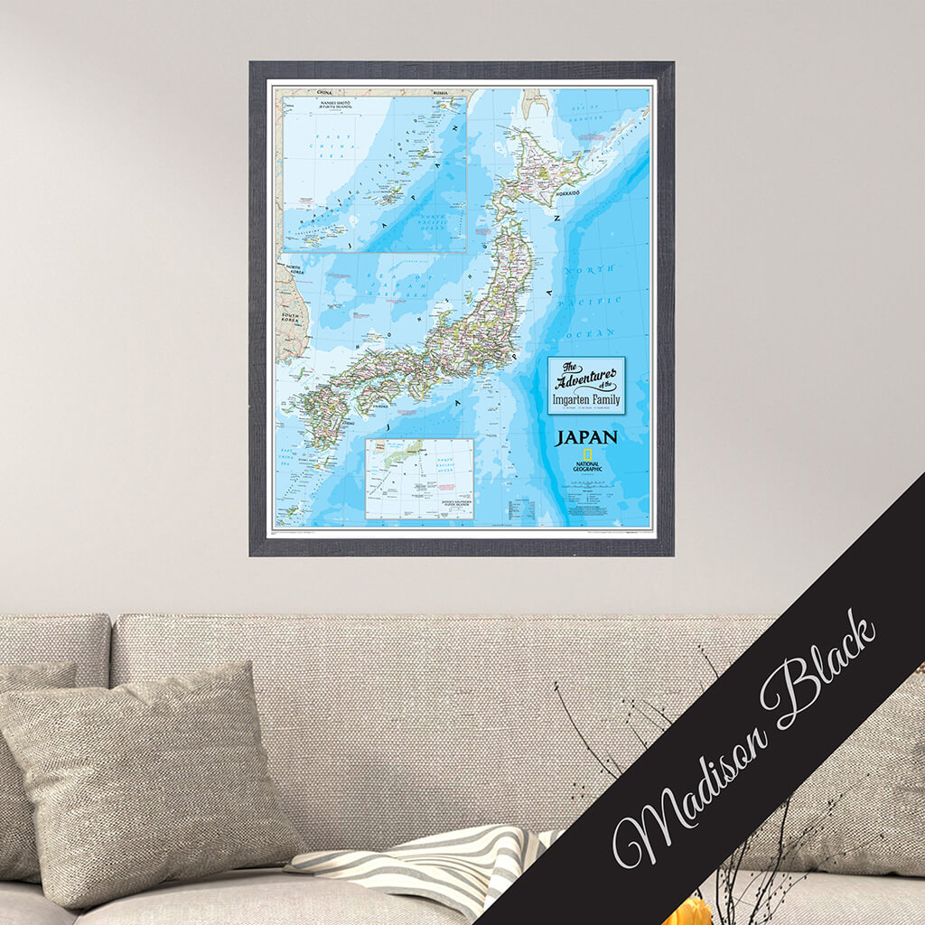 Canvas - Classic Japan Travel Map with Pins