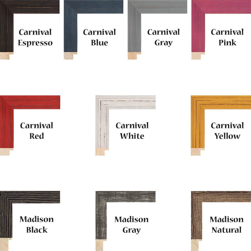 Frame Options for Canvas Map Art Prints