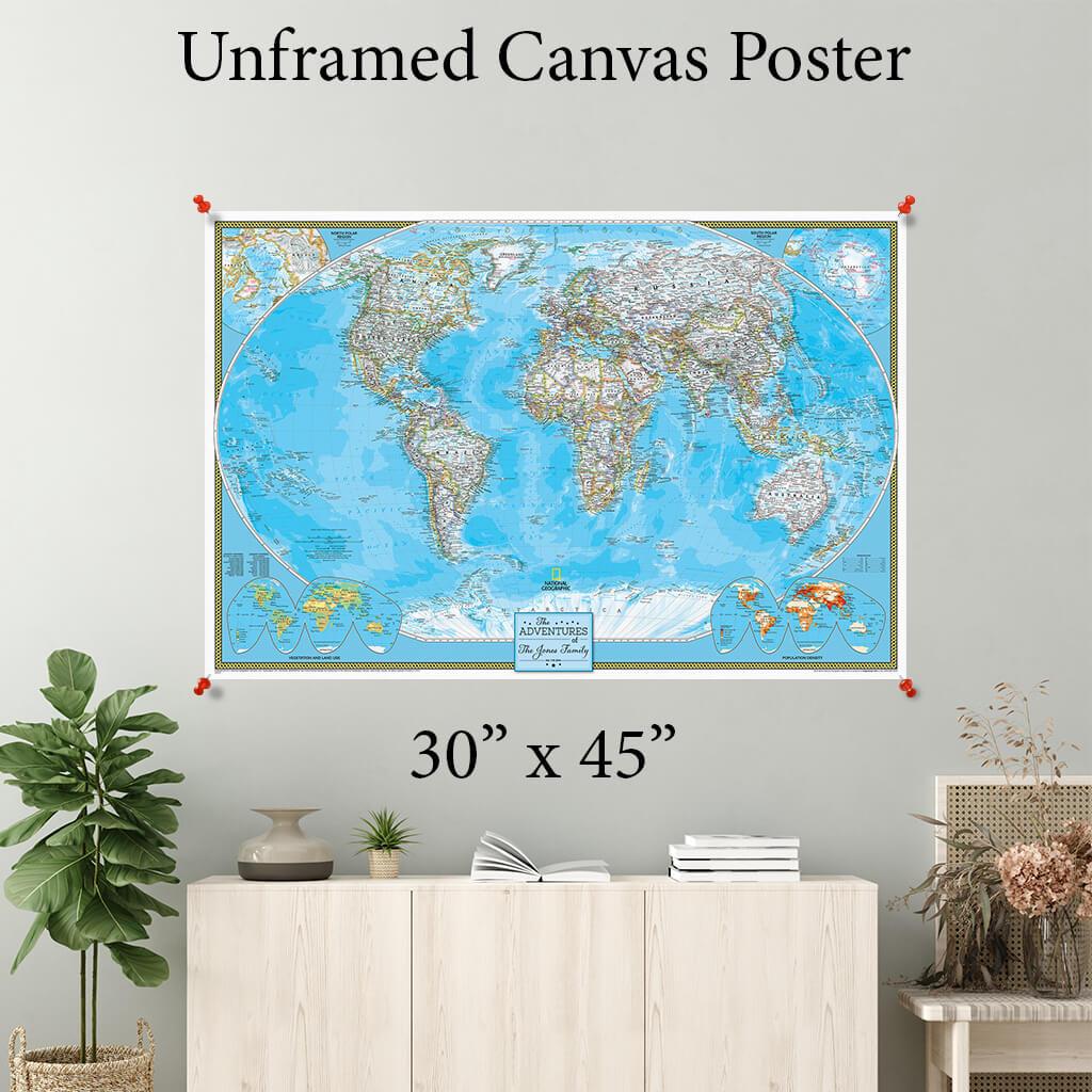 Classic World Canvas Poster 30 x 45