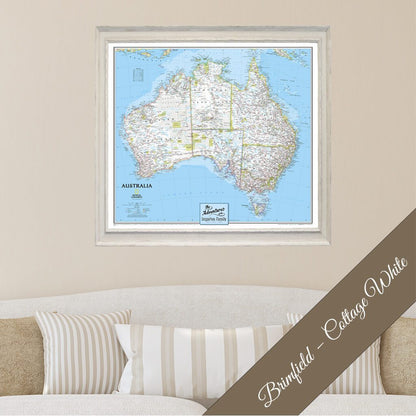 Canvas - Classic Australia Travel Map with Pins