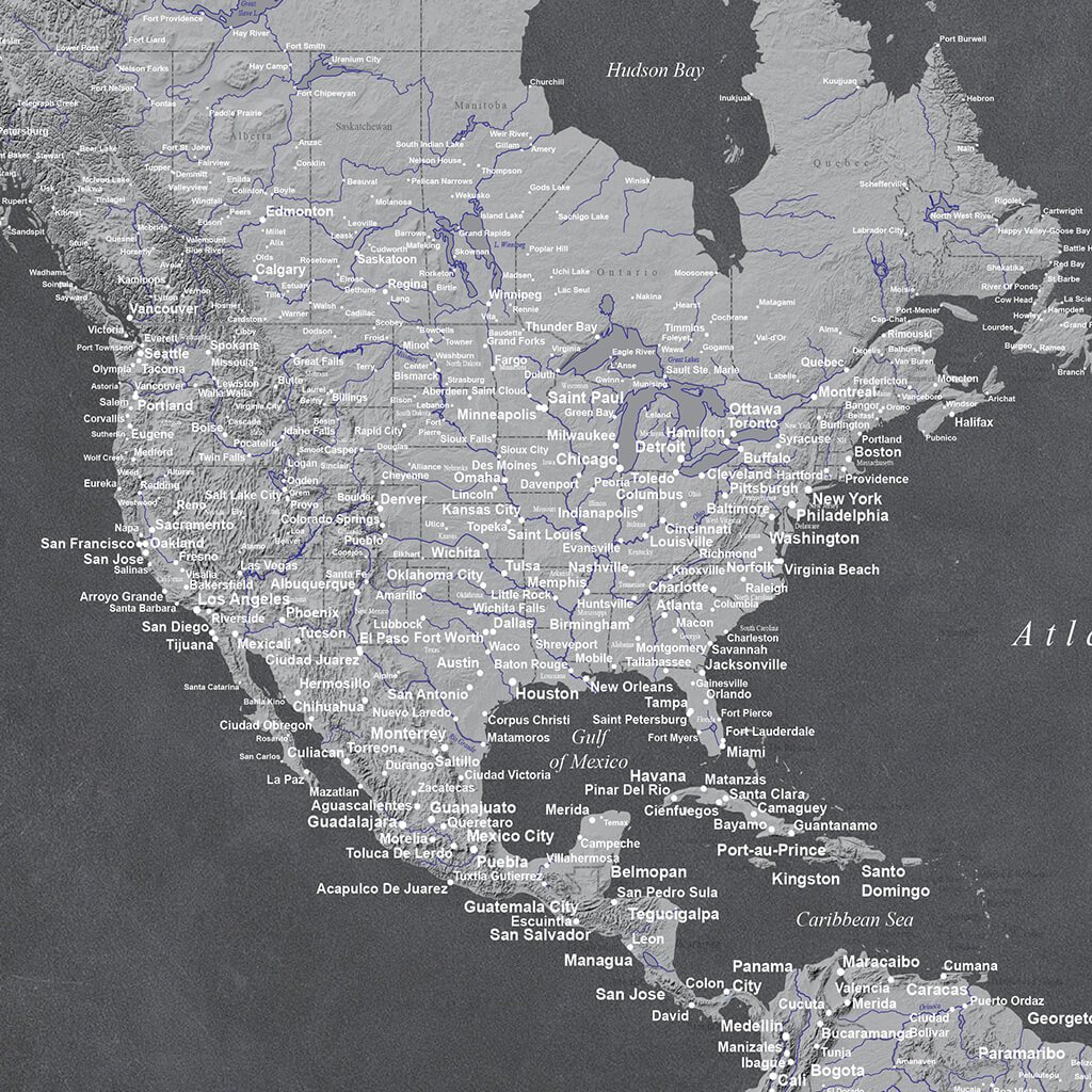 Close up of Stormy Dreams World Map