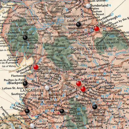 Closeup of Executive Britain and Ireland Map