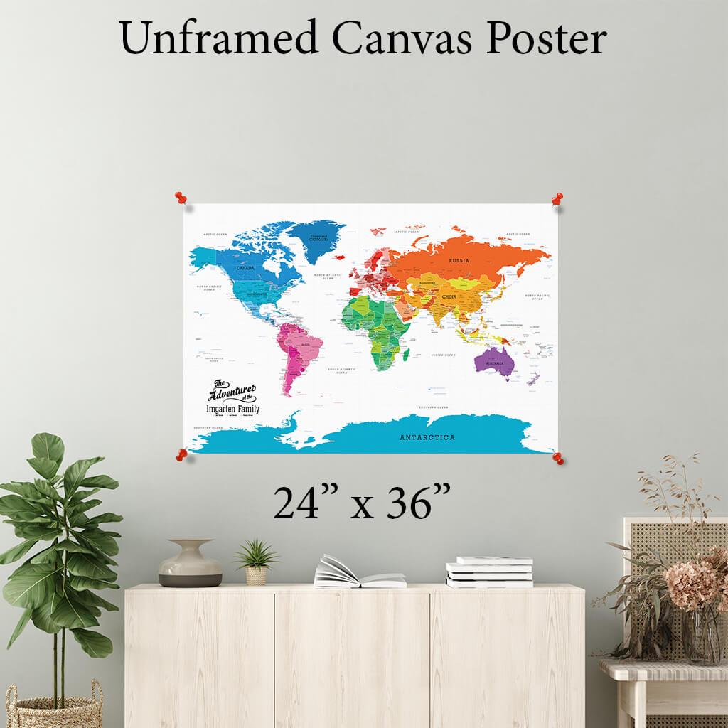 Colorful World Canvas Poster 24 x 36