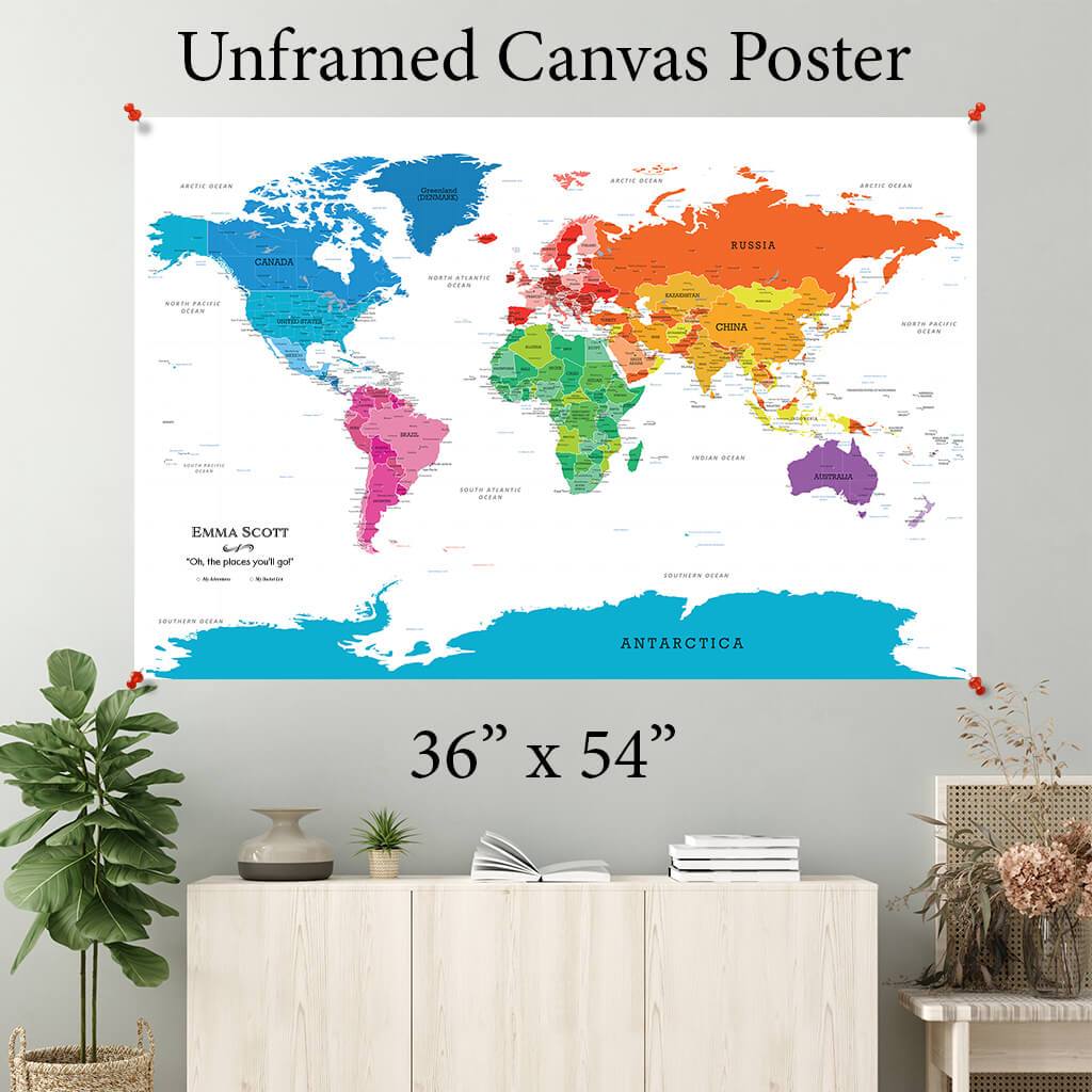Colorful World Canvas Poster 36 x 54
