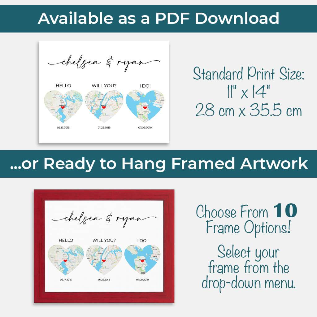 Canvas Couples Wall Art Available as a Framed Canvas Print or a Digital Download