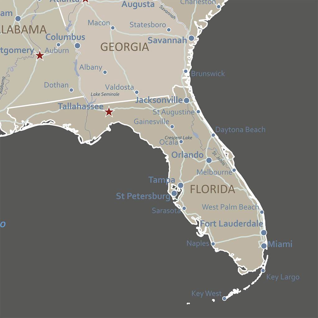 Closeup of South East Details