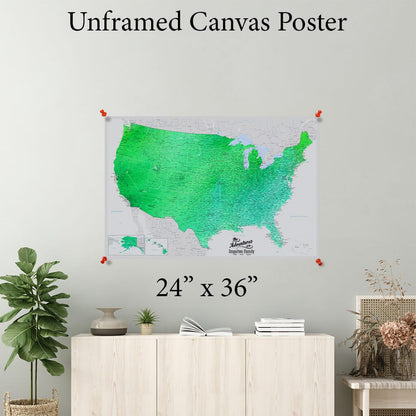 Enchanting Emerald Canvas Poster 24 x 36