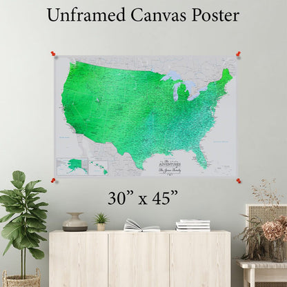 Enchanting Emerald Canvas Poster 30 x 45