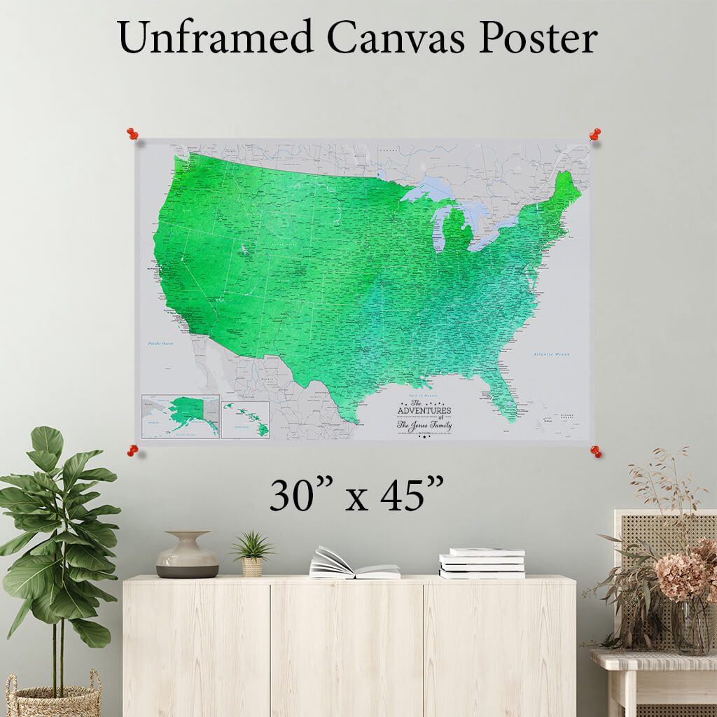 Enchanting Emerald Canvas Poster 30 x 45