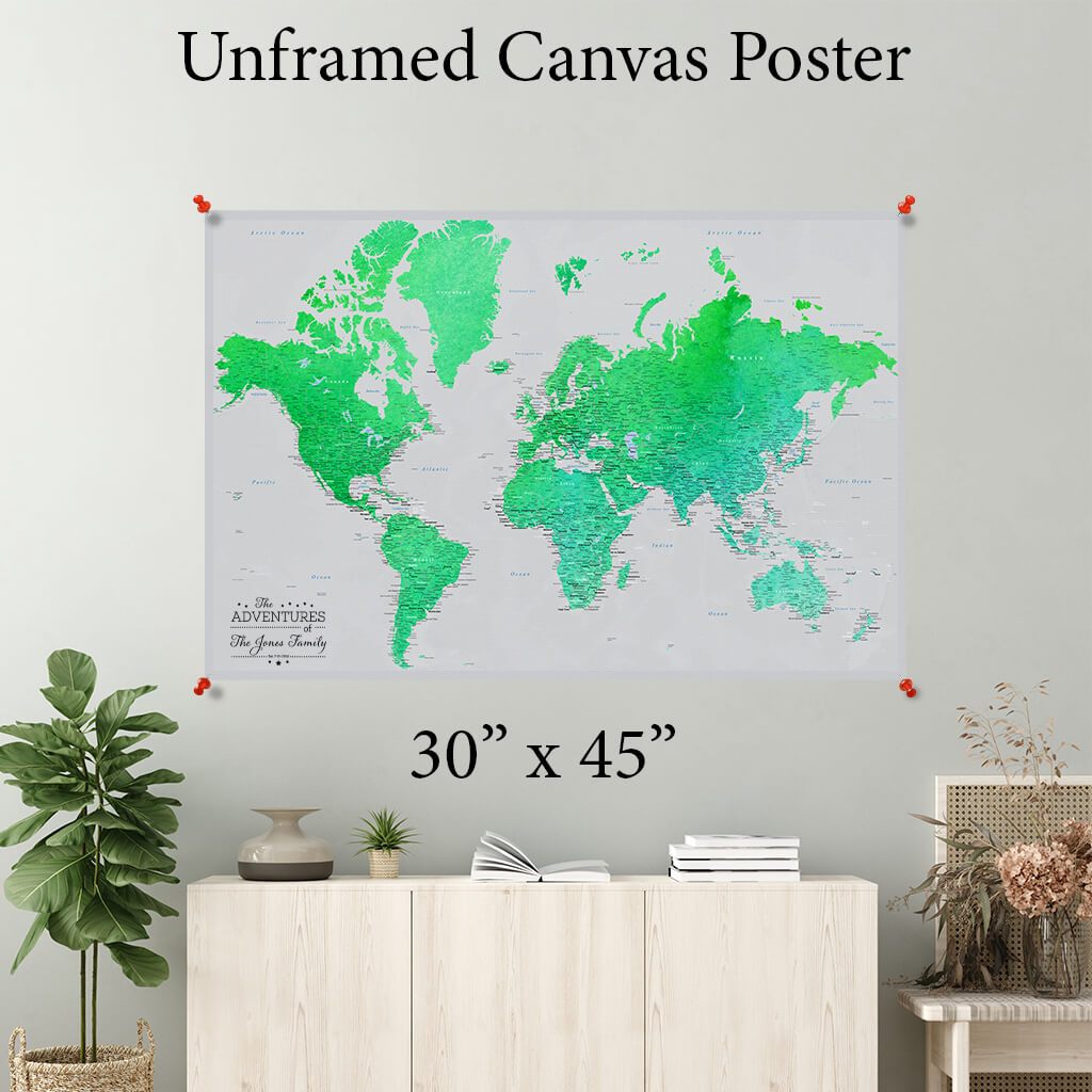 Enchanting Emerald World Canvas Poster 30 x 45