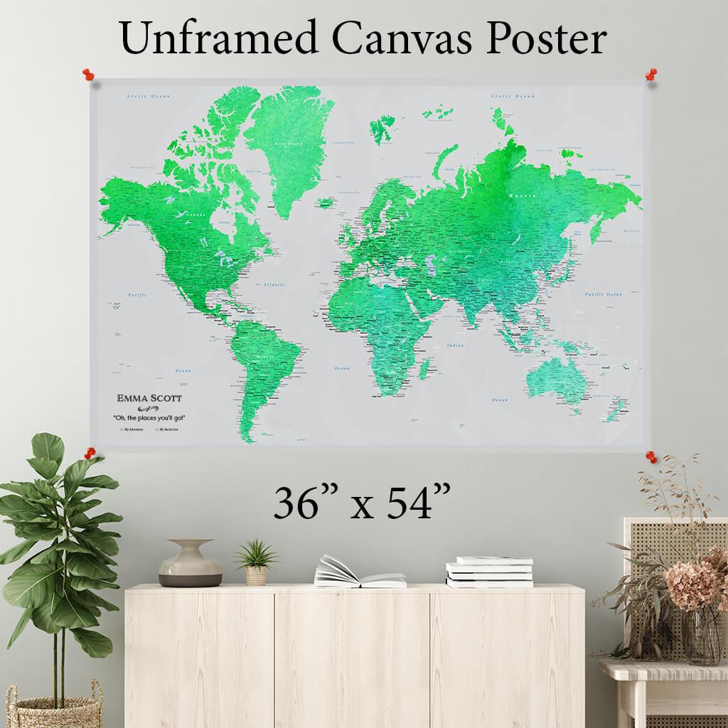 Enchanting Emerald World Canvas Poster 36 x 54