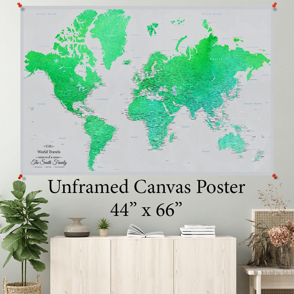 Enchanting Emerald World Canvas Poster 44 x 66
