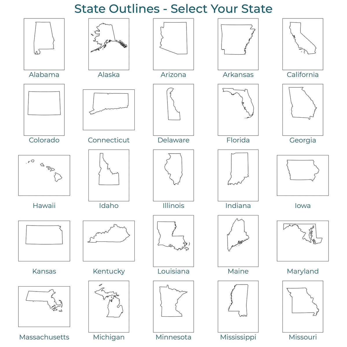 State Outline Layouts