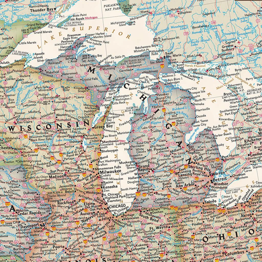 Closeup of Michigan Area