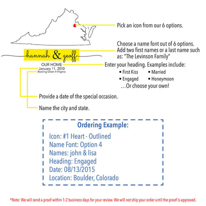 ordering instructions - state map art