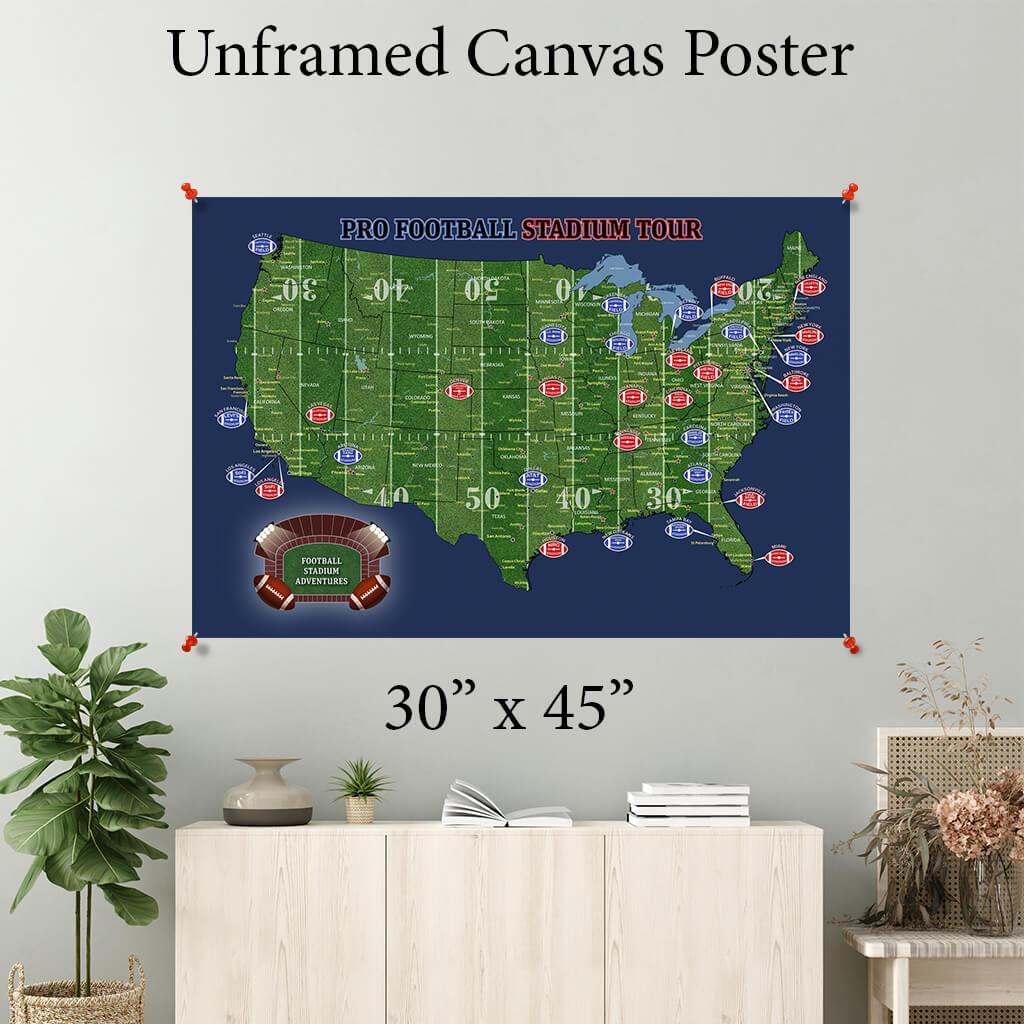 Pro Football Stadium Tour Canvas Poster 30 x 45